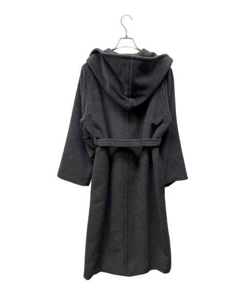 MaxMara（マックスマーラ）MaxMara (マックスマーラ) ヴァージンウール×カシミヤ フーデッドコート グレー サイズ:38の古着・服飾アイテム