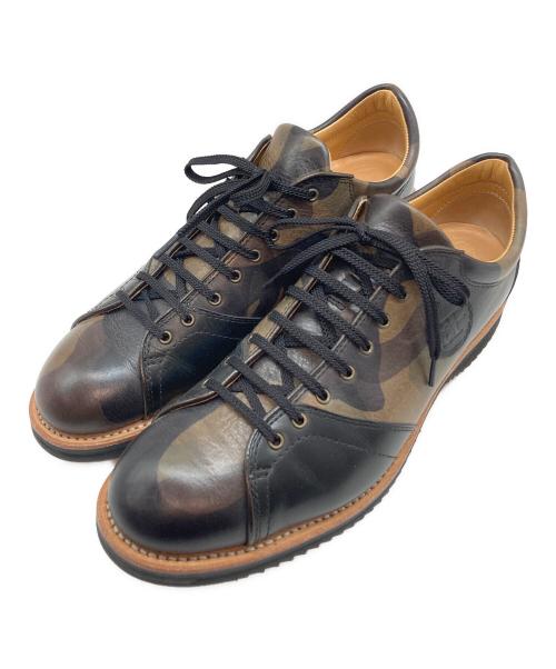 SHETLAND FOX（シェットランドフォックス）SHETLAND FOX (シェットランドフォックス) スペイサイドⅢ レザースニーカー ブラウン サイズ:8の古着・服飾アイテム