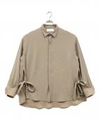 CULLNIクルニ）の古着「SIDE SLIT WIDE SHIRTS」｜ベージュ