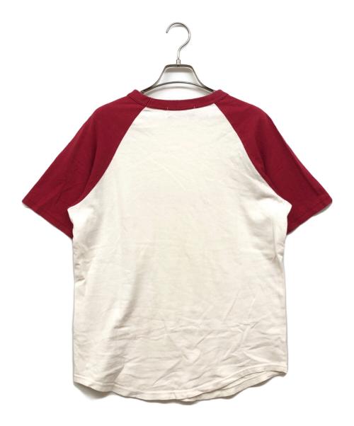 hysteric（ヒステリック）hysteric (ヒステリック) ラグランTシャツ ホワイト×レッド サイズ:freeの古着・服飾アイテム