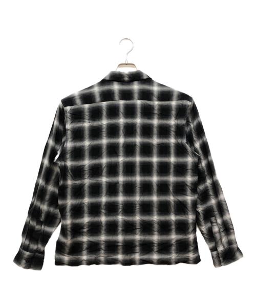 Schott（ショット）Schott (ショット) RAYON OMBRE LS SHIRT ブラック サイズ:Mの古着・服飾アイテム
