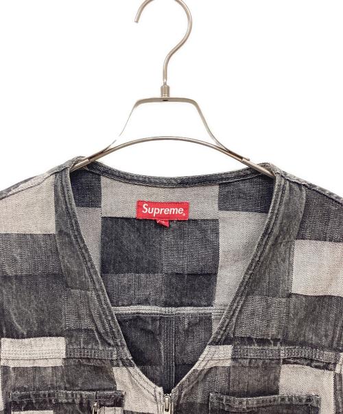 SUPREME（シュプリーム）Supreme (シュプリーム) 21SS Patched  Denim Vest ブラック サイズ:Mの古着・服飾アイテム