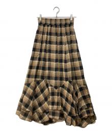 HER LIP TO（ハーリップトゥ）の古着「Cotton-Blend Voile Maxi Skirt」｜ブラウン