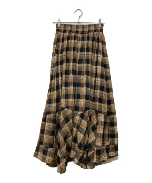 HER LIP TO（ハーリップトゥ）Her lip to (ハーリップトゥ) Cotton-Blend Voile Maxi Skirt ブラウン サイズ:Ｓの古着・服飾アイテム