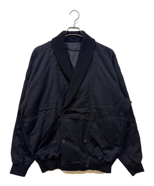 ISSEY MIYAKE MEN（イッセイミヤケメン）ISSEY MIYAKE MEN (イッセイミヤケメン) キモノカラー ロゴリバーシブルボンバージャケット ブラック サイズ:FREEの古着・服飾アイテム