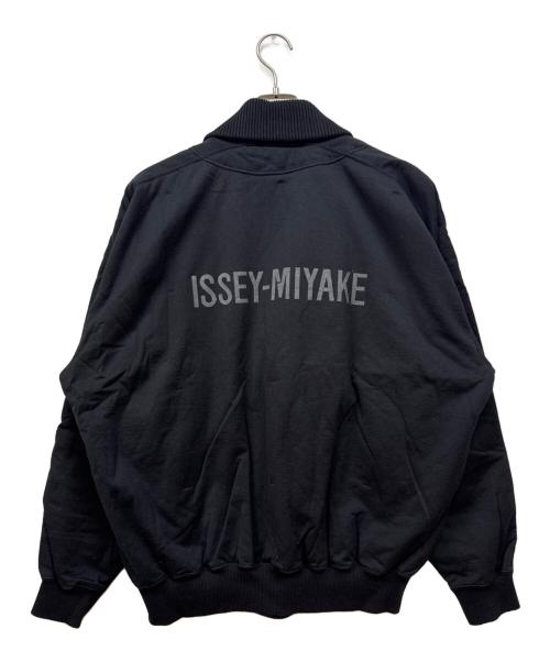 ISSEY MIYAKE MEN（イッセイミヤケメン）ISSEY MIYAKE MEN (イッセイミヤケメン) キモノカラー ロゴリバーシブルボンバージャケット ブラック サイズ:FREEの古着・服飾アイテム