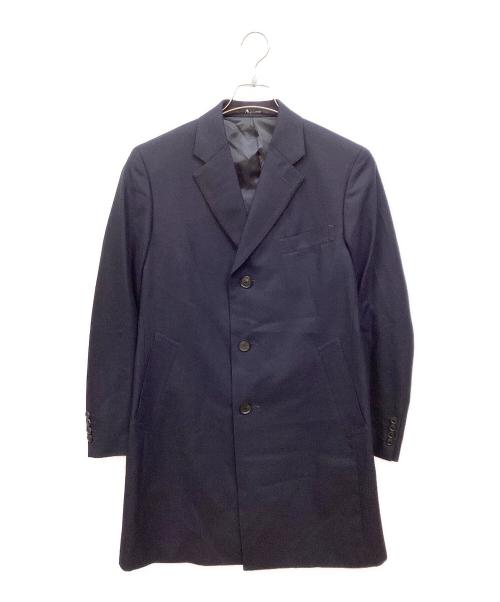 Aquascutum（アクアスキュータム）Aquascutum (アクアスキュータム) カシミヤ混チェスターコート ネイビー サイズ:36の古着・服飾アイテム