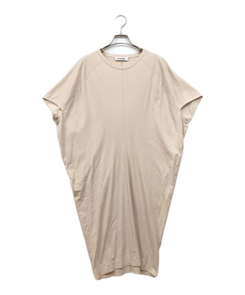 JIL SANDER（ジルサンダー）JIL SANDER (ジルサンダー) カットソーワンピース ベージュ サイズ:34の古着・服飾アイテム