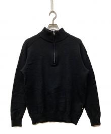 OVY（オヴィー）の古着「Super Comeback Lamb Wool Half Zip Knit」｜ブラック