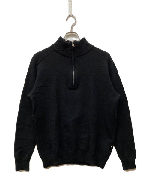 OVY（オヴィー）OVY (オヴィー) Super Comeback Lamb Wool Half Zip Knit ブラック サイズ:Mの古着・服飾アイテム