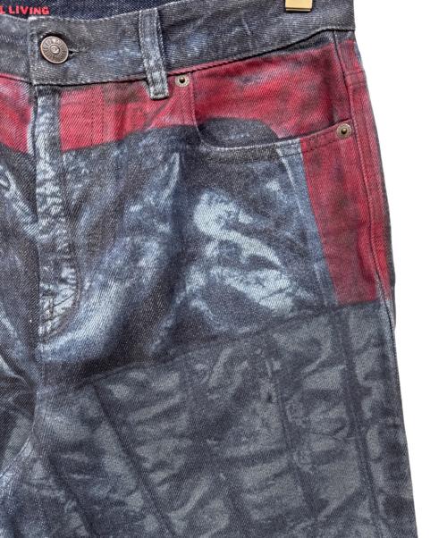 DIESEL（ディーゼル）DIESEL (ディーゼル) デジタルプリントデニムパンツ インディゴ サイズ:28の古着・服飾アイテム