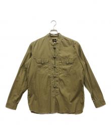 Needles（ニードルズ）の古着「チャイナボタン バンドカラーシャツ」｜カーキ