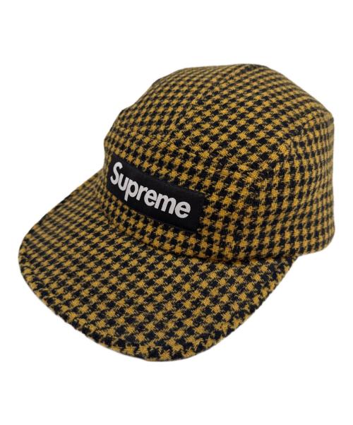 SUPREME（シュプリーム）Supreme (シュプリーム) 23FW BOUCLE HOUNDSTOOTH CAP イエローの古着・服飾アイテム