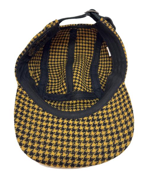 SUPREME（シュプリーム）Supreme (シュプリーム) 23FW BOUCLE HOUNDSTOOTH CAP イエローの古着・服飾アイテム