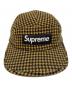 Supreme (シュプリーム) 23FW BOUCLE HOUNDSTOOTH CAP イエロー：10000円