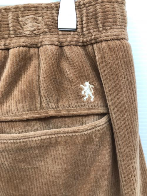 Gymphlex（ジムフレックス）Gymphlex (ジムフレックス) ニットコーデュロイ 2プリーツパンツ ブラウン サイズ:Lの古着・服飾アイテム