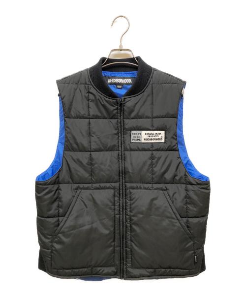 NEIGHBORHOOD（ネイバーフッド）NEIGHBORHOOD (ネイバーフッド) 25AW REVERSIBLE PADDED VEST/25AWリバーシブルパテッドベスト ブラック×ブルー サイズ:Mの古着・服飾アイテム