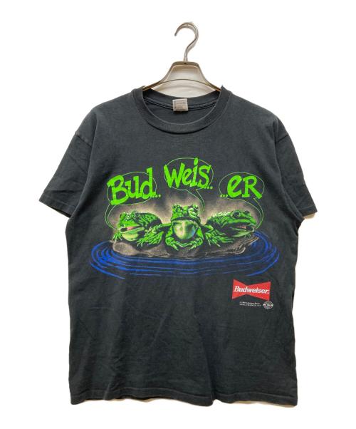 BUDWEISER（バドワイザー）BUDWEISER (バドワイザー) 90's FLOG PRINT TEE ブラック サイズ:XLの古着・服飾アイテム