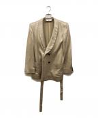 GIVENCHYジバンシィ）の古着「ショールカラー ダブルジャケット」｜ゴールド