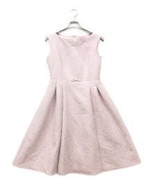 TOCCA（トッカ）の古着「【消臭・洗える】RIBBON LABYRINTH JACQUARD ドレス」｜ピンク