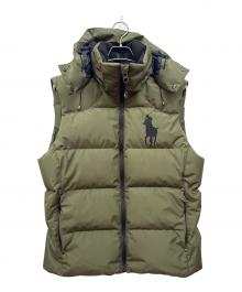 POLO RALPH LAUREN（ポロ・ラルフローレン）の古着「ビッグポニーダウンベスト」｜カーキ