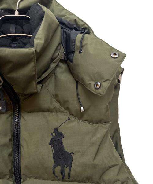 POLO RALPH LAUREN（ポロ・ラルフローレン）POLO RALPH LAUREN (ポロ・ラルフローレン) ビッグポニーダウンベスト カーキ サイズ:Mの古着・服飾アイテム
