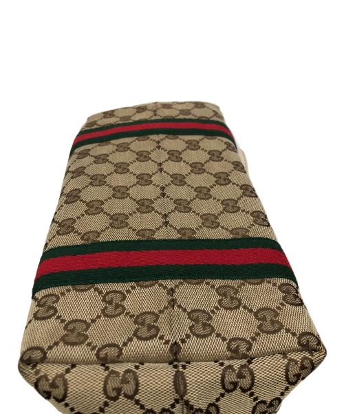 GUCCI（グッチ）GUCCI (グッチ) シェリーライン GGキャンバス トートバッグ アイボリーの古着・服飾アイテム