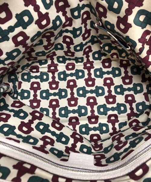 GUCCI（グッチ）GUCCI (グッチ) シェリーライン GGキャンバス トートバッグ アイボリーの古着・服飾アイテム