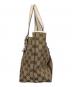 GUCCI (グッチ) シェリーライン GGキャンバス トートバッグ アイボリー：40000円