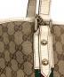 中古・古着 GUCCI (グッチ) シェリーライン GGキャンバス トートバッグ アイボリー：40000円