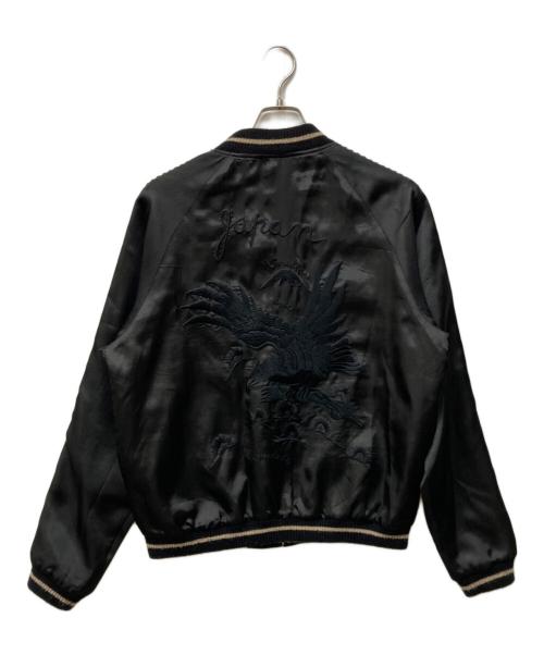 +8 PARIS ROCK（プラスエイトパリスロック）+8 PARIS ROCK (プラスエイトパリスロック) スカジャン ブラック サイズ:ｌの古着・服飾アイテム