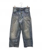 SUGARHILLシュガーヒル）の古着「FADE DOUBLE KNEE DENIM PANTS」｜インディゴ