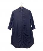 EVERYDAY I LIKE.エヴリデイ アイ ライク）の古着「Linen Shirt Dress」｜ネイビー
