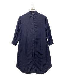 EVERYDAY I LIKE.（エヴリデイ アイ ライク）の古着「Linen Shirt Dress」｜ネイビー