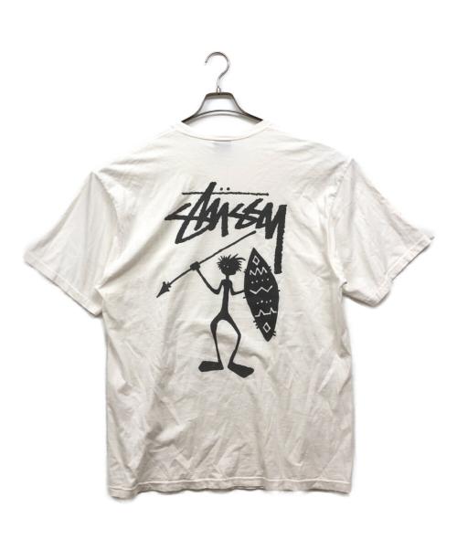 stussy（ステューシー）stussy (ステューシー) シャドーマンTEE ホワイト サイズ:XLの古着・服飾アイテム