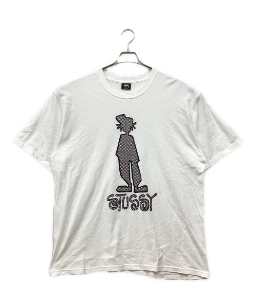 stussy（ステューシー）stussy (ステューシー) シャドーマンTEE ホワイト サイズ:XLの古着・服飾アイテム