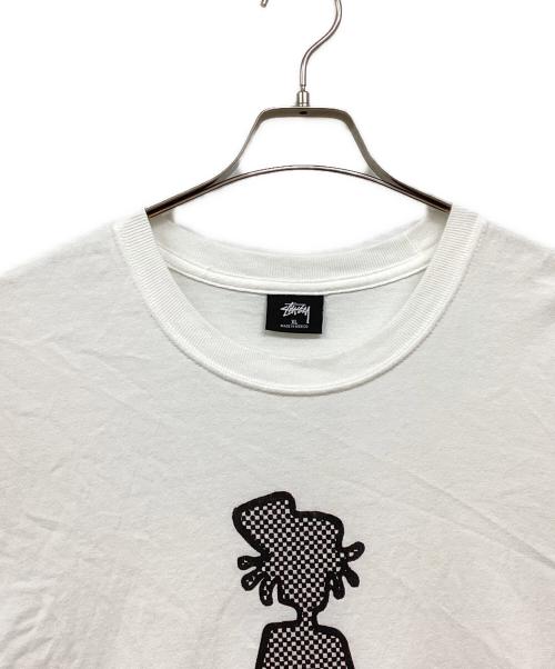 stussy（ステューシー）stussy (ステューシー) シャドーマンTEE ホワイト サイズ:XLの古着・服飾アイテム