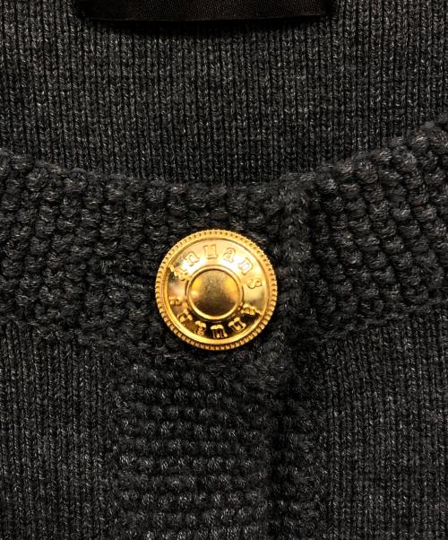 anuans（アニュアンス）anuans (アニュアンス) オリジナルボタンノーカラーニットジャケット グレー サイズ:Freeの古着・服飾アイテム