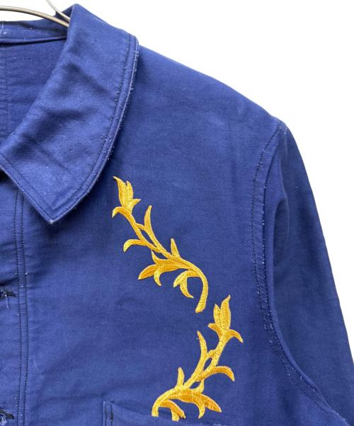 SUPER TEBMOC（スーパーテブモック）SUPER TEBMOC (スーパーテブモック) モールスキンジャケット ブルー サイズ:未記入の古着・服飾アイテム