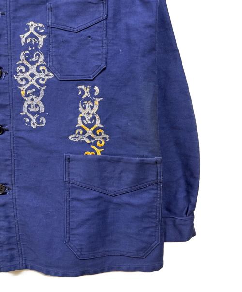 SUPER TEBMOC（スーパーテブモック）SUPER TEBMOC (スーパーテブモック) モールスキンジャケット ブルー サイズ:未記入の古着・服飾アイテム