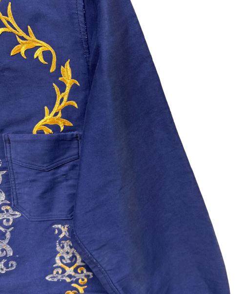 SUPER TEBMOC（スーパーテブモック）SUPER TEBMOC (スーパーテブモック) モールスキンジャケット ブルー サイズ:未記入の古着・服飾アイテム