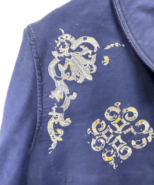 SUPER TEBMOC（スーパーテブモック）SUPER TEBMOC (スーパーテブモック) モールスキンジャケット ブルー サイズ:未記入の古着・服飾アイテム