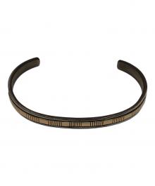 Navajo（ナバホ）の古着「スタンプワークバングル」｜ゴールド×シルバー