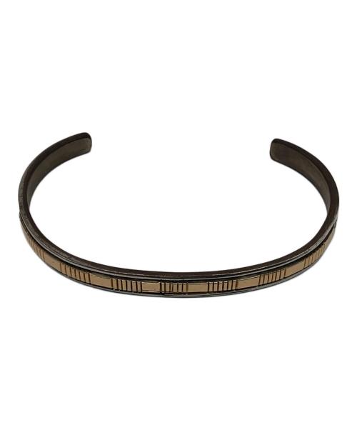 Navajo（ナバホ）NAVAJO (ナバホ) スタンプワークバングル ゴールド×シルバーの古着・服飾アイテム