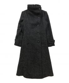 rienda（リエンダ）の古着「オーバーネックシンデレララインコート」｜グレー