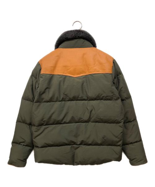 Pen Field（ペンフィールド）Pen Field (ペンフィールド) レザーヨーク ダウンジャケット オリーブ サイズ:Sの古着・服飾アイテム