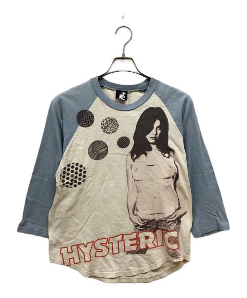 Hysteric Glamour（ヒステリックグラマー）Hysteric Glamour (ヒステリックグラマー) ラグランカットソー ブルー サイズ:MEDIUMの古着・服飾アイテム