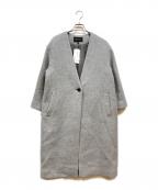 INDIVIインディヴィ）の古着「軽量/ウール混 ライトフォルム ロングコート」｜グレー
