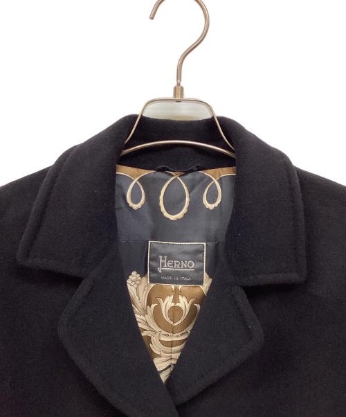 HERNO（ヘルノ）HERNO (ヘルノ) カシミヤ混コート ブラック サイズ:サイズ表記無しの古着・服飾アイテム