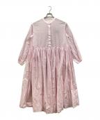 BEARDSLEYビアズリー）の古着「ギャザーワンピース」｜ピンク